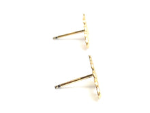 14KGF Key & Heart Studs , Sku#79-4