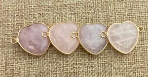 Rose Quartz Gold Plated Charm