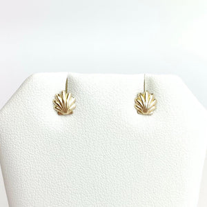 Gold Filled Seashell Stud Earrings