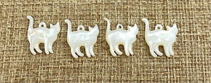 Mother of Pearl Cat Charm