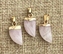 Rose Quartz Gold Plated Pendant