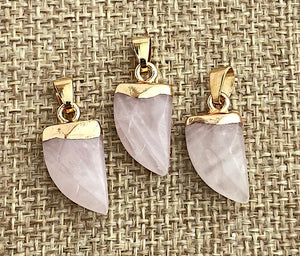 Rose Quartz Gold Plated Pendant