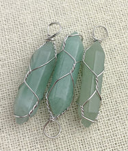 Wire Wrapped Green Aventurine Pendant
