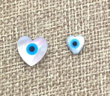 Mother Of Pearls Heart Beads, Small Heart Beads, Medium Heart Beads, Blue Eye Beads, Evil Eye Beads