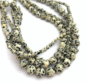 Dalmatian Jasper Bead Strand Sku#M2907