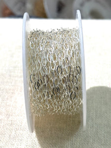 All Flat Long Link Diamond Shape Chain, Sku#SM1371F