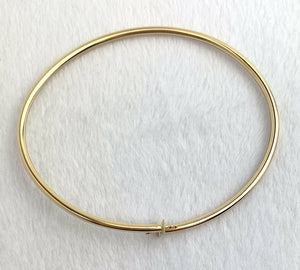 14kGF Flex Bangle w/4mm Cup & Peg