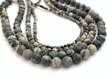 Black Net Jasper Bead Strand