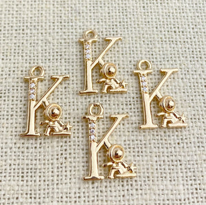 Gold Plated “K” Initial Charm