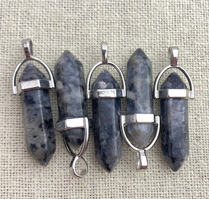 Silver Plated Shimmer Stone pendant