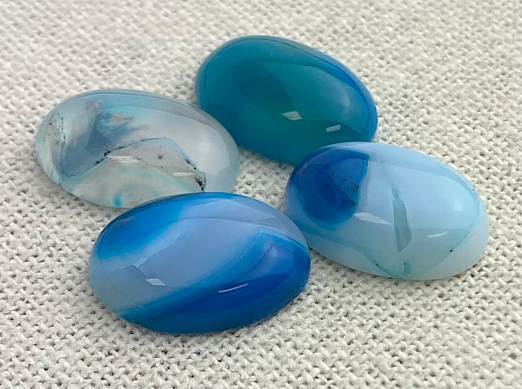 Blue Lace Agate Oval Cabochon
