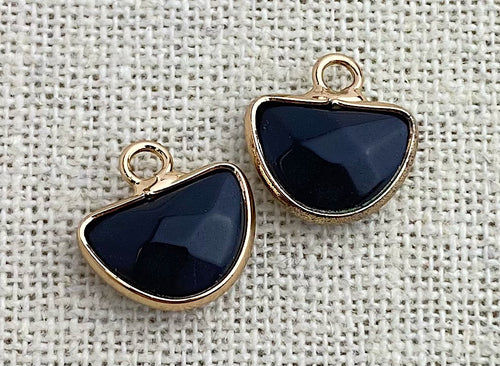 Onyx Gold Plated Charm