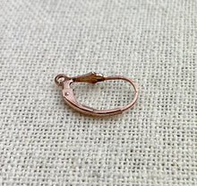 Rose Gold Filled Fleur De Lis Leverback w/Ring