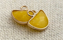 Yellow Stone Gold Plated Charm
