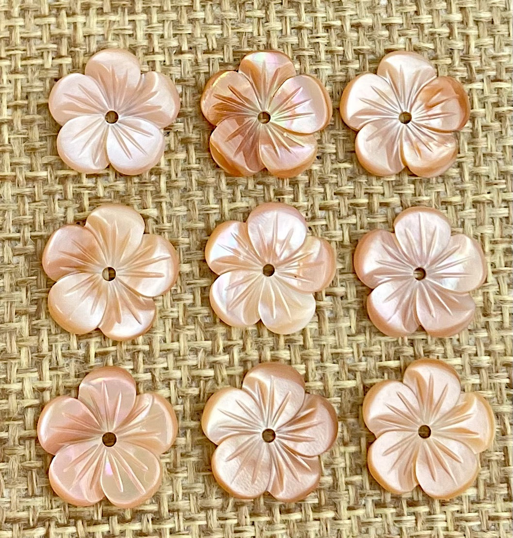 Mother of Pearl Flower Charm