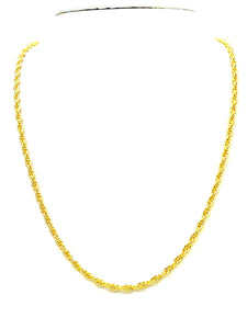14KGF Double Rope Chain 18” 20” 22” 24” , Sku#25R