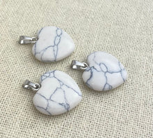 White Turquoise Heart Pendant