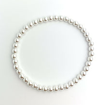 Sterling Silver Beaded Stretchy Bracelet