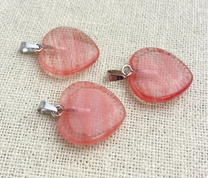 Watermelon Stone Heart Pendant