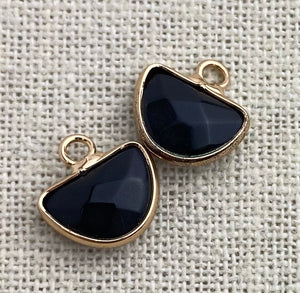 Onyx Gold Plated Charm