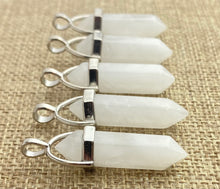 Silver Plated White Crystal Pendant