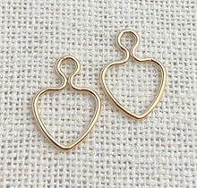 14k Gold Filled 10mm Wire Heart w/Ring
