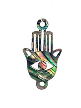 Abalone Hamsa Hand Bead, Mother Of Pearl Hamsa Hand Shell, Sku#M35