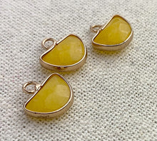 Yellow Stone Gold Plated Charm