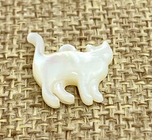 Mother of Pearl Cat Charm