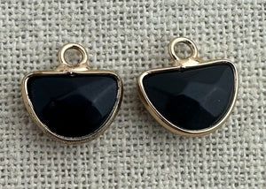 Onyx Gold Plated Charm