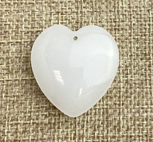 Chalcedony Quartz Heart Charm