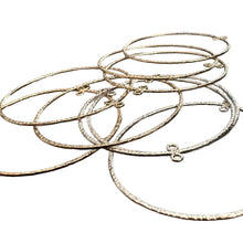 Hoops, 14KGF, Sterling Silver, Sku#620-5 IN+OUT TXT