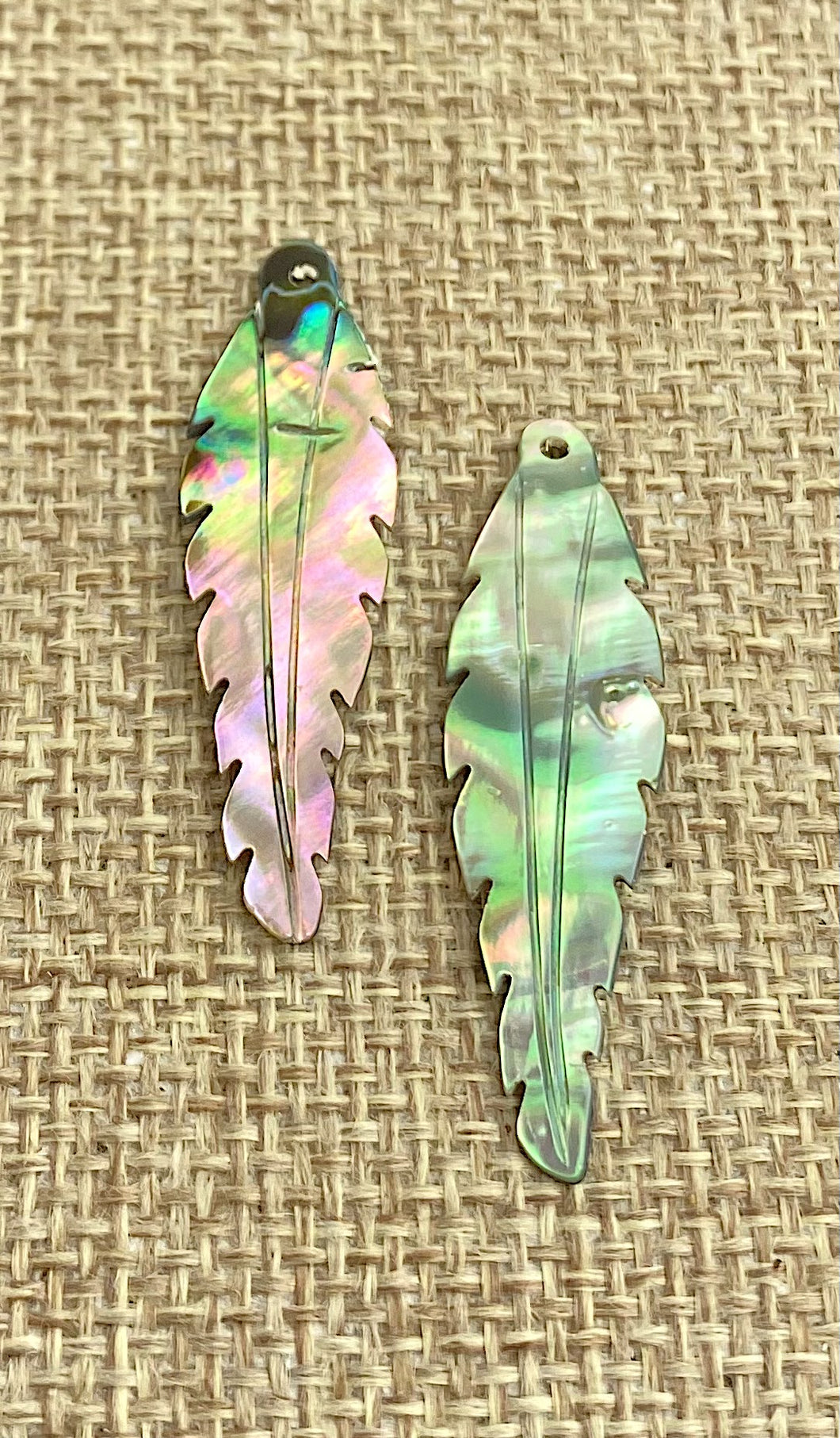Abalone Feather Charm