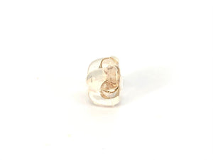 Four Leaf Clover Silicone Earring back, 14k Gold Filled, Sterling Silver, Sku#4005061