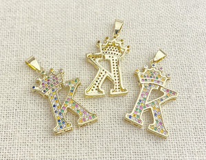 Gold Plated “K” Initial Pendant