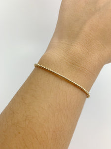 14k Gold Filled Beaded Stretchy Bracelet