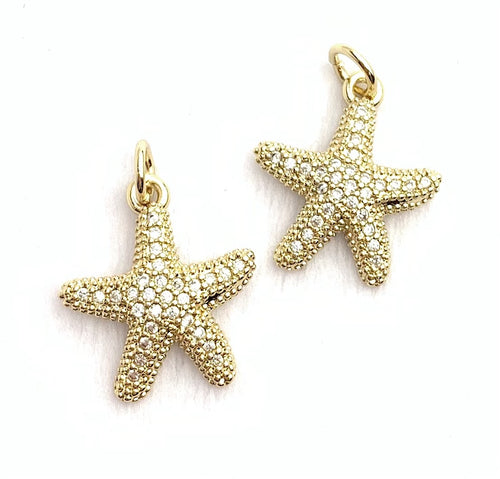 Starfish Gold Plated Charm