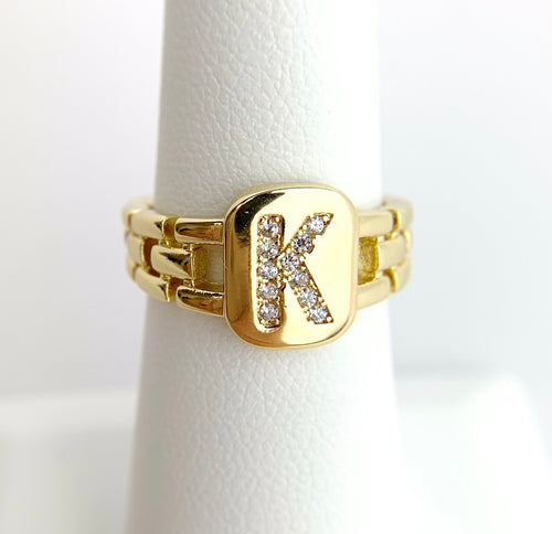 14k Gold Filled “K” Initial Ring