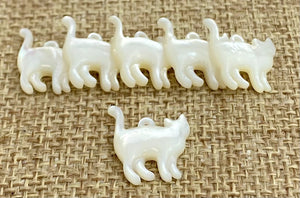 Mother of Pearl Cat Charm