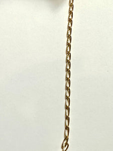 3mm Elongated Curb Chain, 14k Gold Filled, Sterling Silver, Sku#S3304C