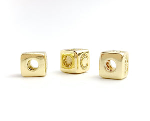 Gold Plated Initial Beads