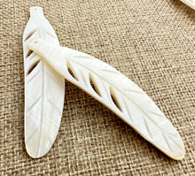 Mother of Pearl Feather Charm Sku#M123