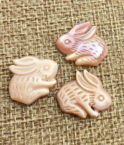 Mother of Pearl Bunny Charm Sku#M138