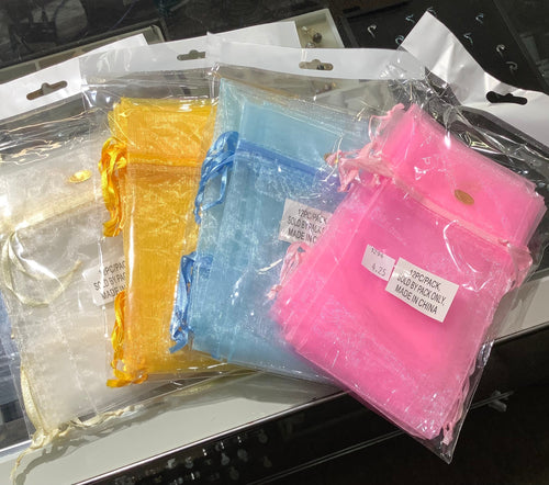 Patterned Sheer Organza Cinch