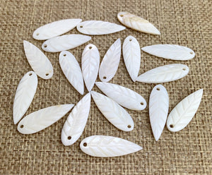 Mother of Pearl Leaf Charm