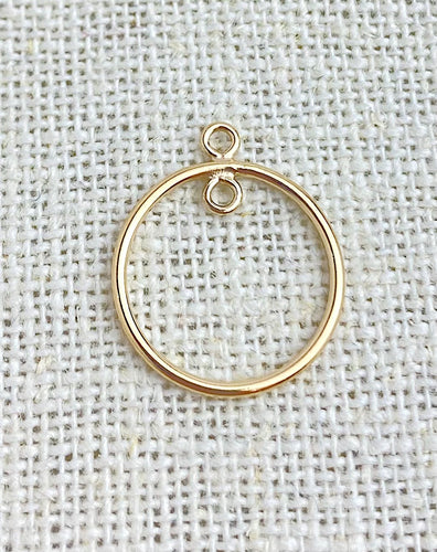 14k Gold Filled Round Drop w/Closed Jump Ring In&Out 15mm