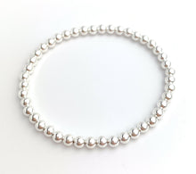Sterling Silver Beaded Stretchy Bracelet