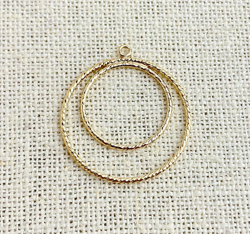 14k Gold Filled Sparkle Drop 25mm&18mm