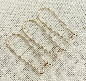 14k GF 35.0mm Kidney Ear Wire (0.76mm)