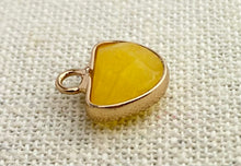 Yellow Stone Gold Plated Charm